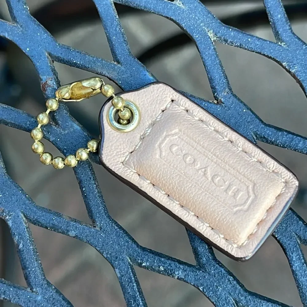 Vintage Coach Light Peach or Flesh Colored Mini Hangtag